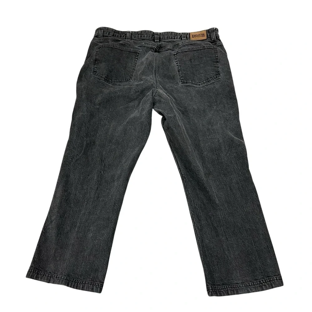 Duluth Trading Flex Ballroom Jeans Men's 44X30 Black Denim‎ Relaxed Fit Outdoor